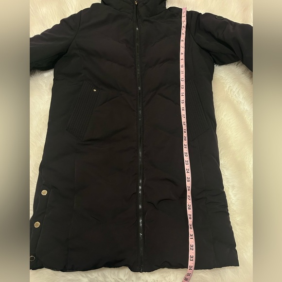 French Connection Women's Quilted Mid-Length Winter Puffer Coat black large - Picture 4 of 7